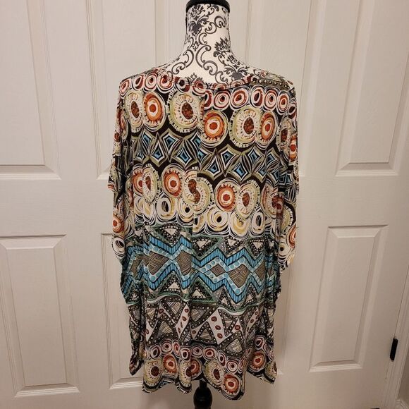 Cato‎ batwing multi colored tunic top - Picture 3 of 7